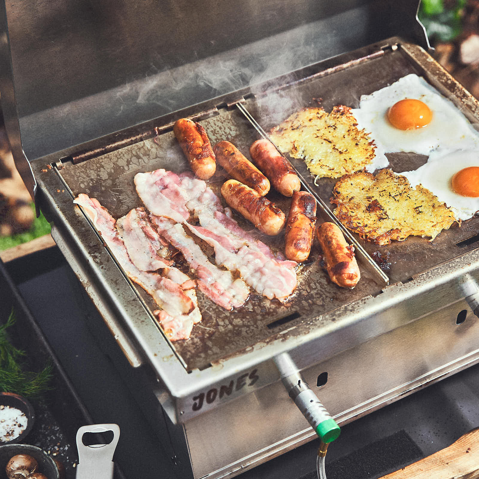 BURNHARD JONES Plancha Grillplatte für JONES Perfekte Röstaromen und volle Kontrolle beim Grillen von BURNHARD