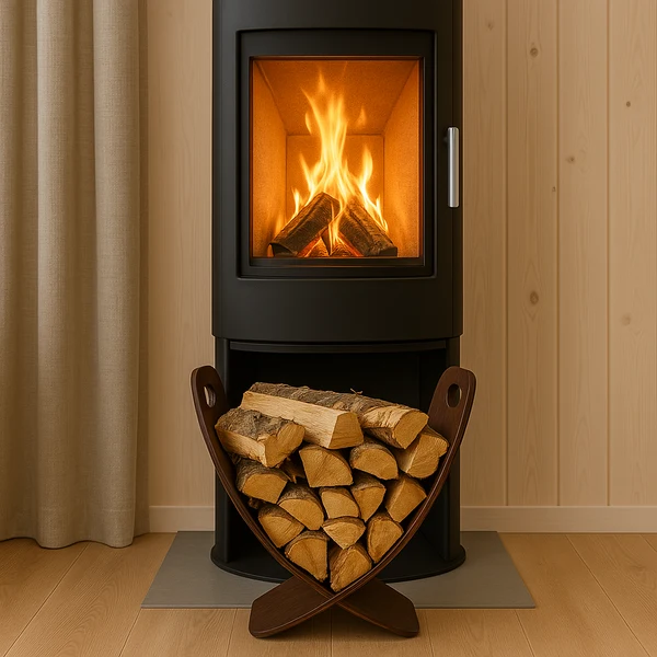 Nordic Embers Feuerholzständer - Espresso von Fandango Fire Tools
