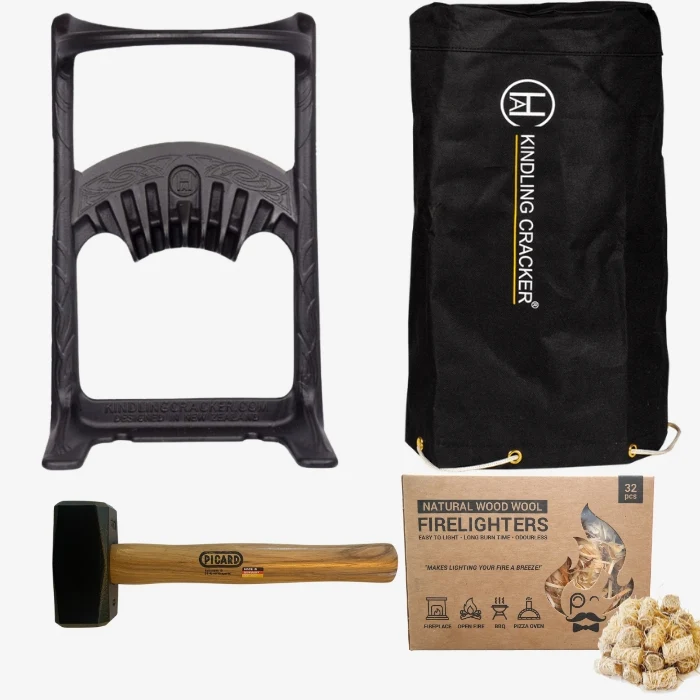 Holzspalter Kindling Cracker King Premium-Set bis 23 cm Durchmesser von Fandango Fire Tools