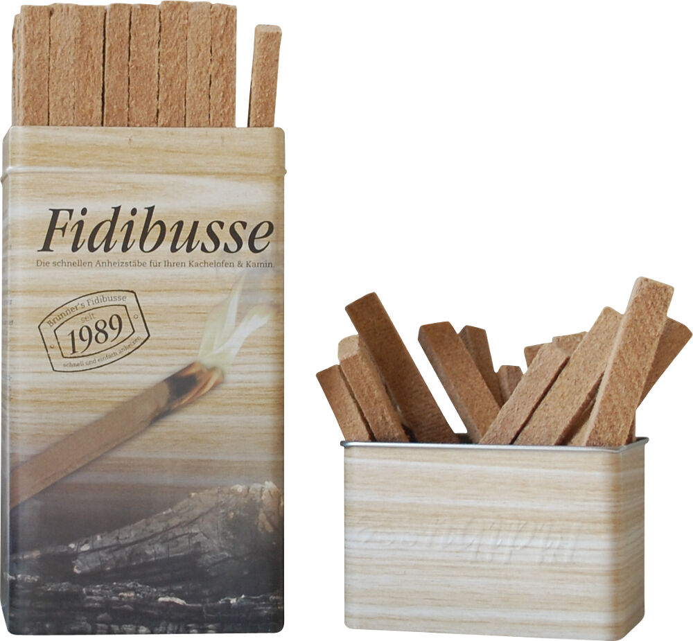 5x Brunner Fidibusse in nostalgischer Blechdose ~ 250 Anzünder von Brunner